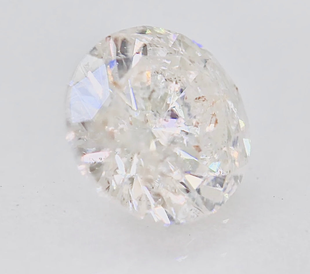 Loose Natural Genuine 0.88 Carat Round Brilliant Cut Diamond