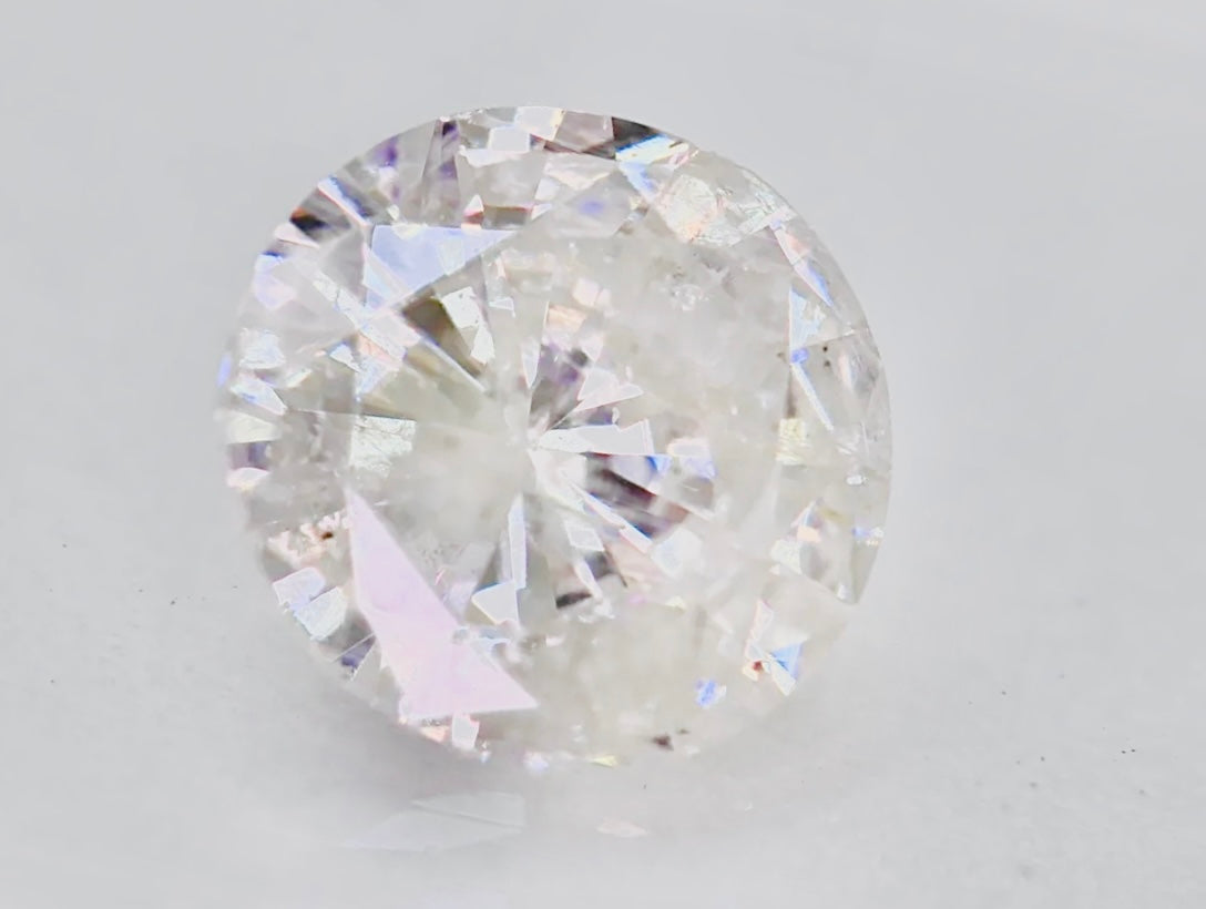 Loose Natural Genuine 0.88 Carat Round Brilliant Cut Diamond