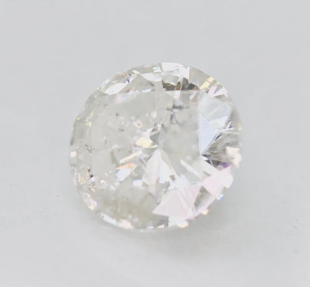 Loose Natural Genuine 0.88 Carat Round Brilliant Cut Diamond