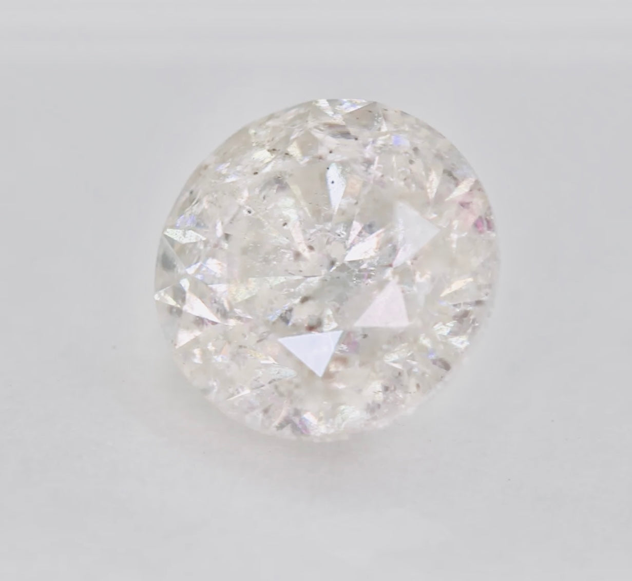 Loose Natural Genuine 0.88 Carat Round Brilliant Cut Diamond