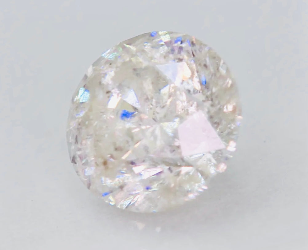 Loose Natural Genuine 0.88 Carat Round Brilliant Cut Diamond