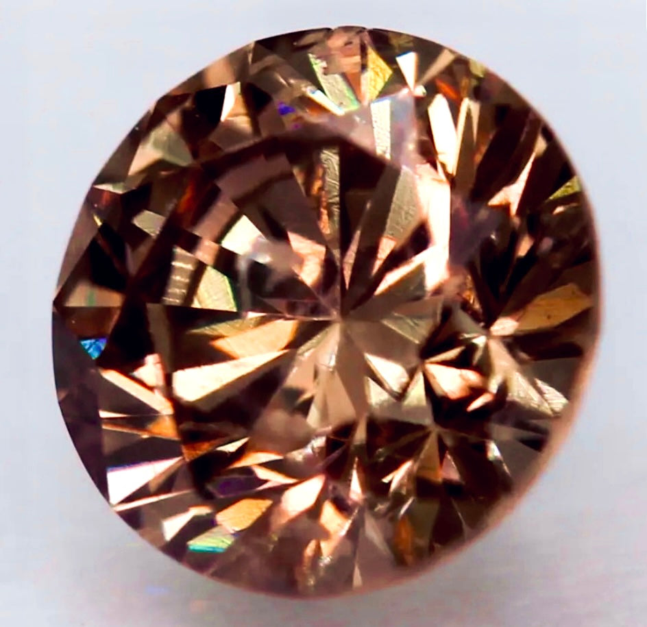 Natural Genuine Sparkling Vivid Chocolate Brown Diamond 0.47 CTW Round Cut