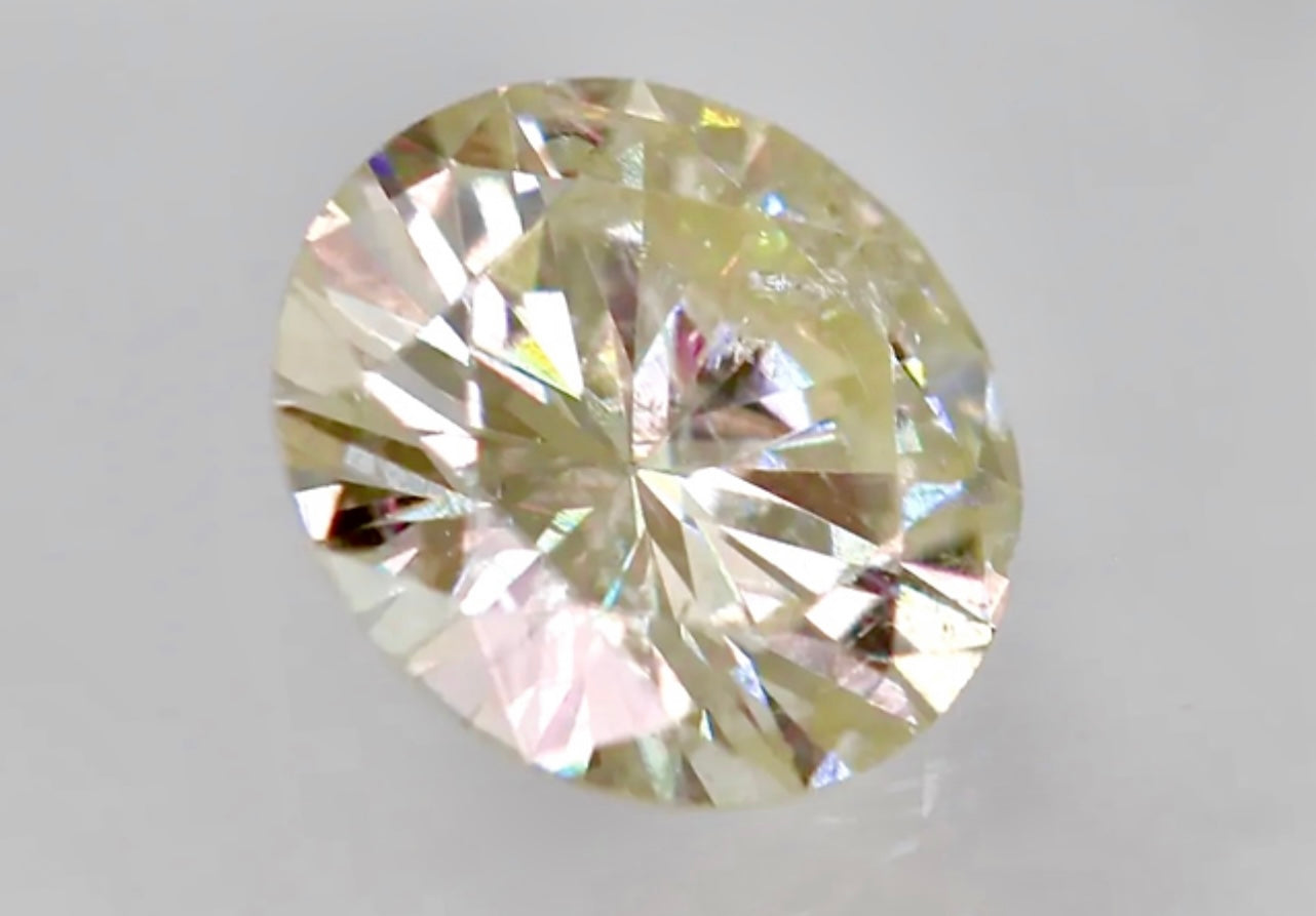 Loose Natural 0.52 Carat Faint Brown Colored Diamond Round Brilliant Cut