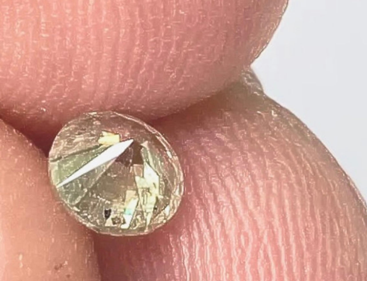 Loose Natural 0.52 Carat Faint Brown Colored Diamond Round Brilliant Cut