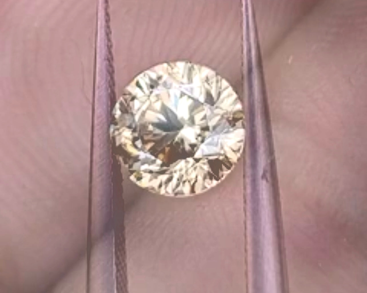 Loose Natural 0.65 Carat Champagne Colored Diamond Round Brilliant Cut