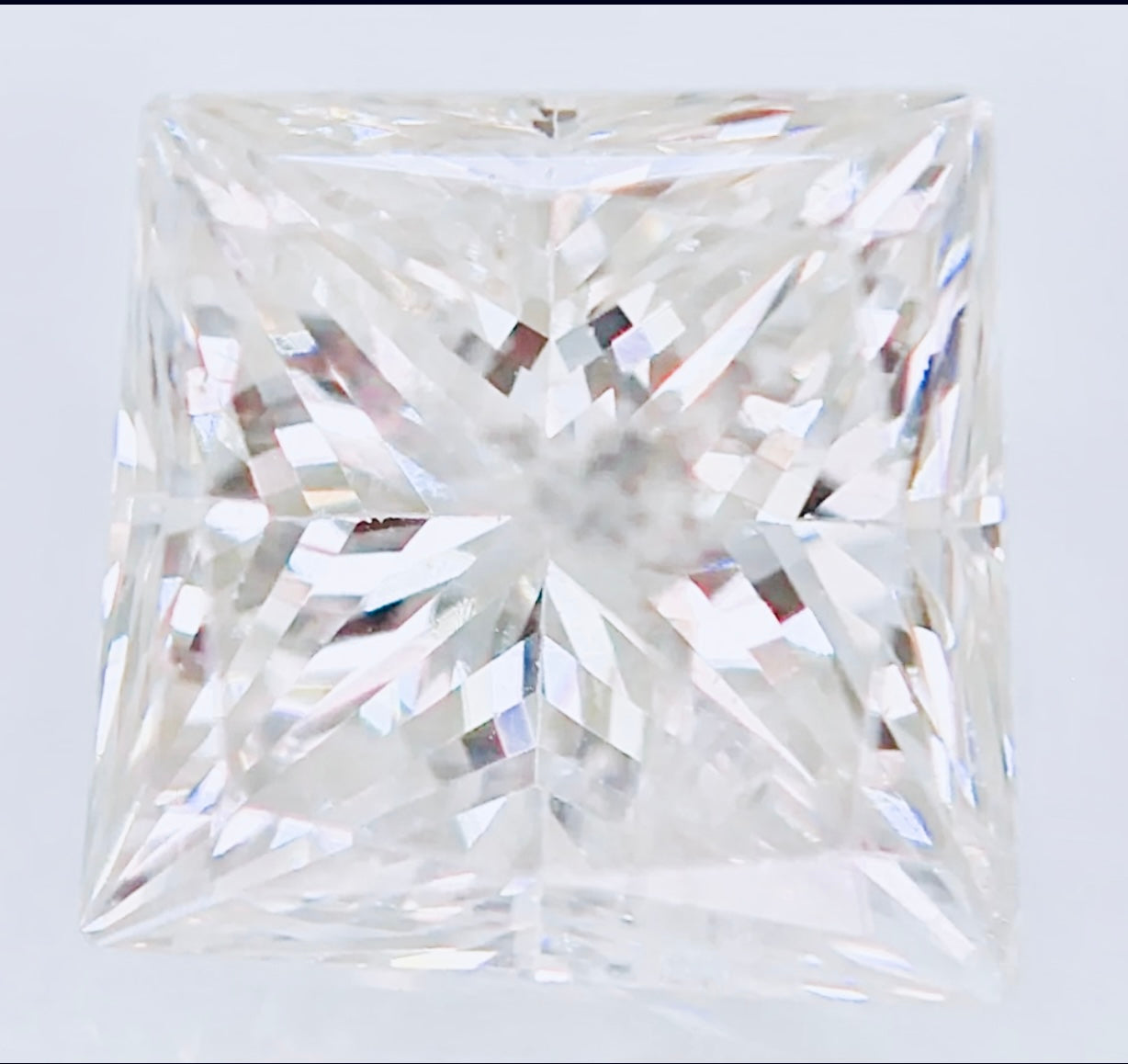 Loose Natural 0.97 Carat Princess Cut Diamond Color Grade H